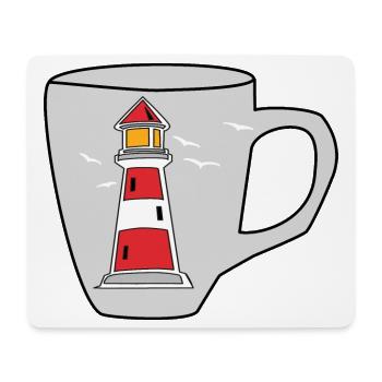Mug Phare Maritime Ahoy Signal Tour Nautique - Tapis de souris (format paysage) - blanc - Devant