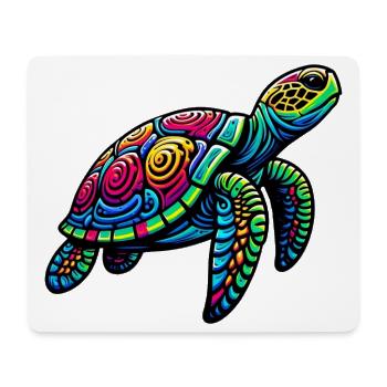 Tortue marine - Tapis de souris (format paysage) - blanc - Devant