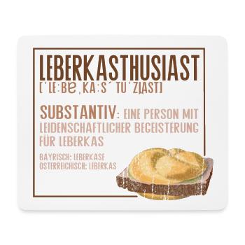 Austrian Bavarian Leberkas Enthusiast - Mouse Pad (horizontal) - white - Front