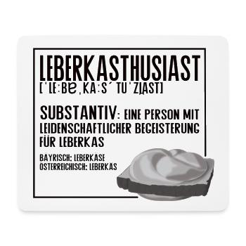 Leberkasthusiast – L’humour de style de vie de Leberka - Tapis de souris (format paysage) - blanc - Devant