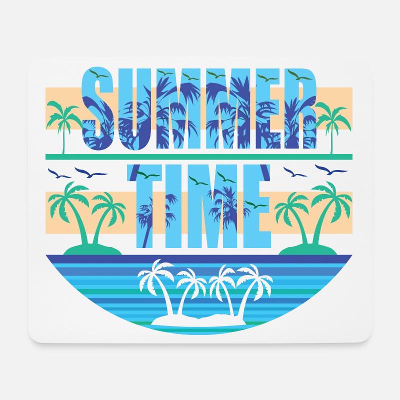 Summer Time - Mousepad (Querformat) - Weiß