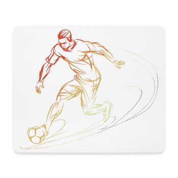 Fußballspieler Skizze Vintage - Mousepad (Querformat) - Weiß - Vorne