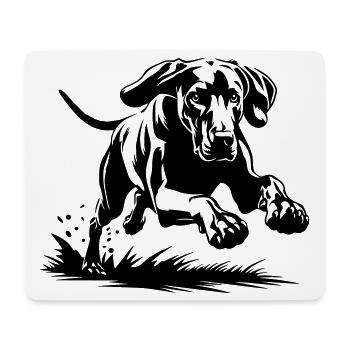 Weimaraner - Mousepad (Querformat) - Weiß - Vorne