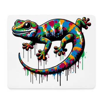 Gecko - Tapis de souris (format paysage) - blanc - Devant