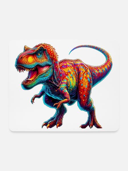 Dinosaurier - Mousepad (Querformat) - Weiß