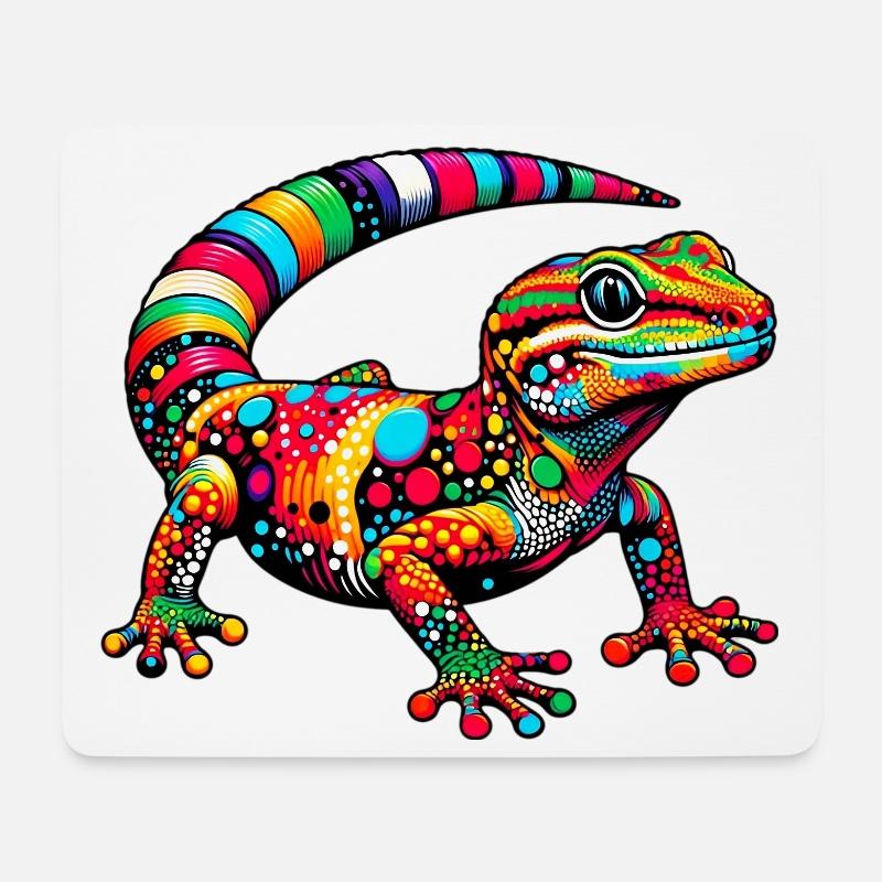 Gecko - Mousepad (Querformat) - Weiß
