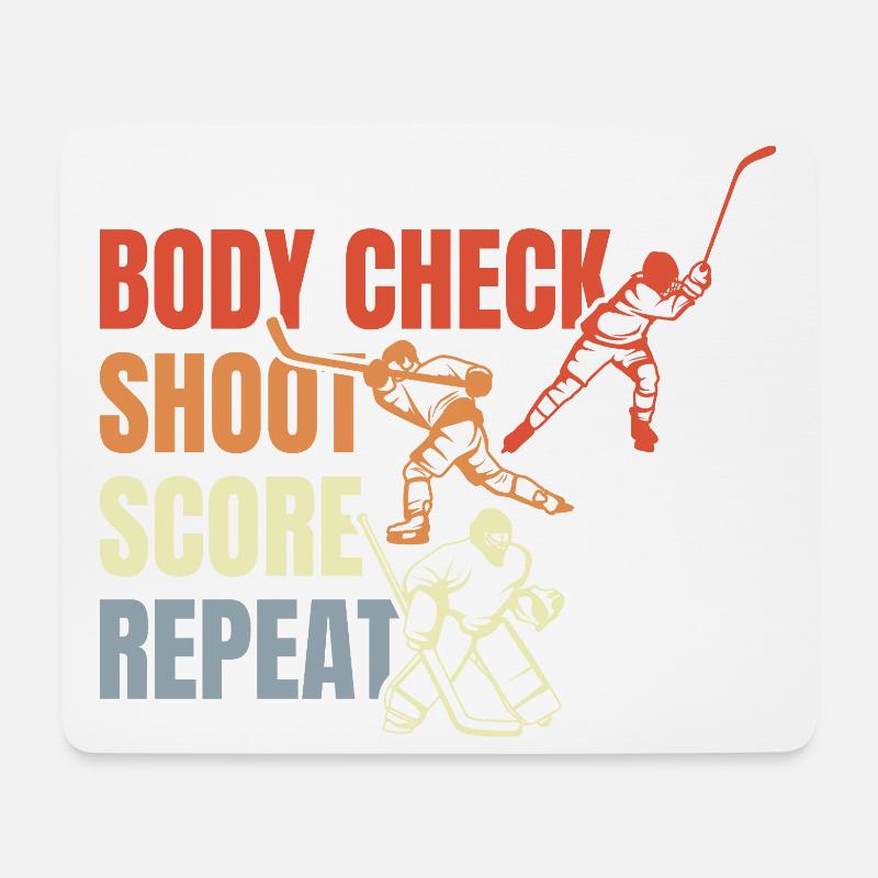 Eishockey Spruch - Mousepad (Querformat) - Weiß