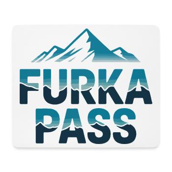 Furkapass Moderne alpine Radsportkunst - Mousepad (Querformat) - Weiß - Vorne
