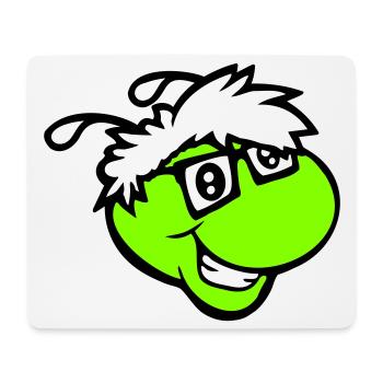 Nerd Caterpillar Intelligent Geek Worm Horn-rimmed Glasses Smart - Mouse Pad (horizontal) - white - Front