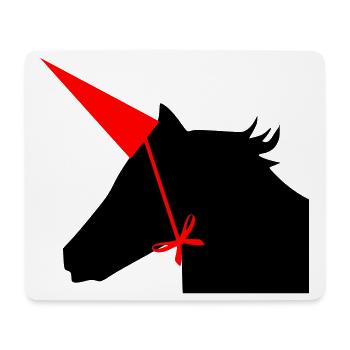 Einhorn Hut - Mousepad (Querformat) - Weiß - Vorne