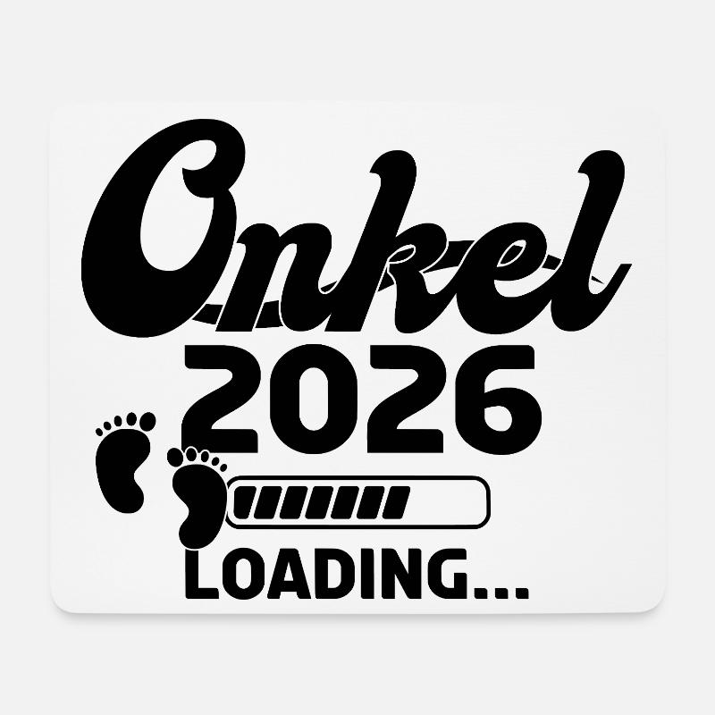 Onkel 2026 Loading - Mousepad (Querformat) - Weiß