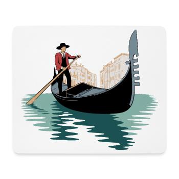 Venezianisches Gondel-Abenteuer - Mousepad (Querformat) - Weiß - Vorne