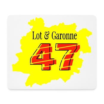 Map Lot et Garonne 47 - Mouse Pad (horizontal) - white - Front