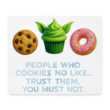 Funny Cookie Donut Muffin Shirt for Sweet Lovers - Mouse Pad (horizontal) - white - Front