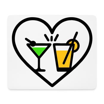 Cocktails Herz Sommer Party Strand Geschenk - Mousepad (Querformat) - Weiß - Vorne