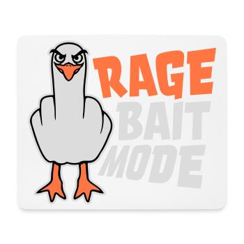 Rage Bait Fashion Seagull Bird Nasty Funny Provocation - Mouse Pad (horizontal) - white - Front