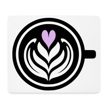 Coffee Love: Latte Art Heart Vector - Mouse Pad (horizontal) - white - Front