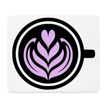 Coffee Love: Latte Art Heart Vector - Mouse Pad (horizontal) - white - Front
