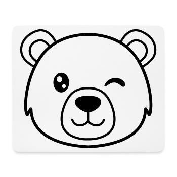 Wink bear. The bear gives the go-ahead - Mouse Pad (horizontal) - white - Front