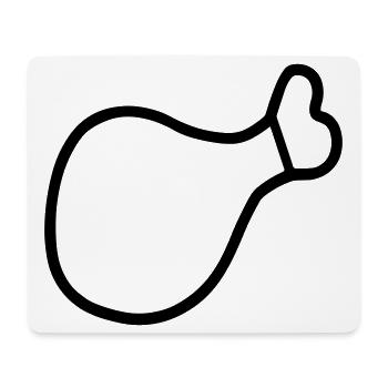 chicken thigh - Mouse Pad (horizontal) - white - Front