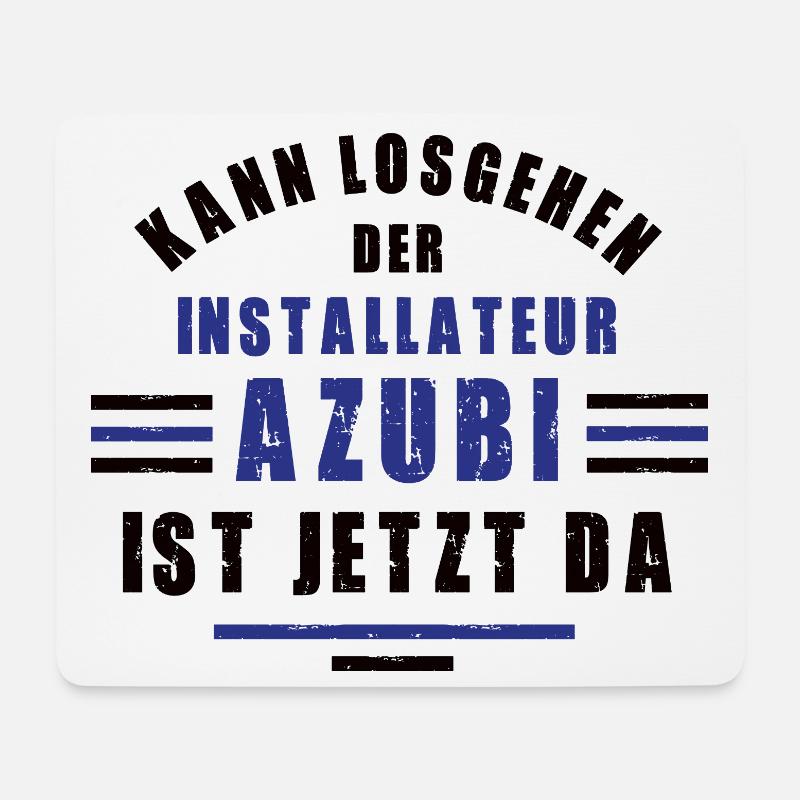 Azubi Installateur Lehre Ausbildung Auszubildender - Mousepad (Querformat) - Weiß