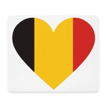 Humor, belgisch, belgisch, Flagge, Pommes, Pommes - Mousepad (Querformat) - Weiß - Vorne