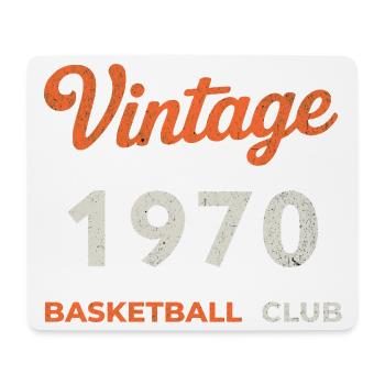 Vintage 1970 – Basketball Club Retro Birth Year - Mouse Pad (horizontal) - white - Front