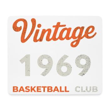 Vintage 1969 – Basketball Club Retro Birth Year - Mouse Pad (horizontal) - white - Front