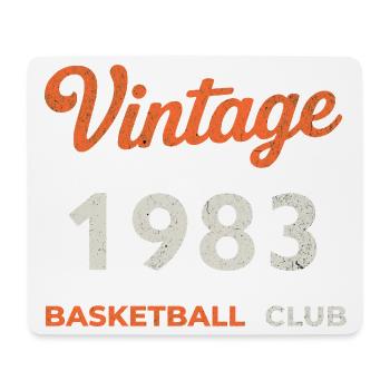 Vintage 1983 – Basketball Club Retro Birth Year - Mouse Pad (horizontal) - white - Front