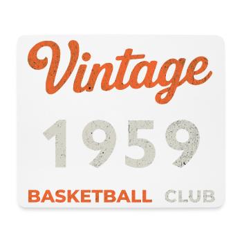 Vintage 1959 – Basketball Club Retro Geburtsjahr - Mousepad (Querformat) - Weiß - Vorne