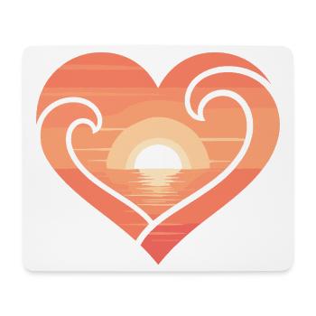 Heart sun by the sea - Mouse Pad (horizontal) - white - Front