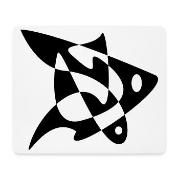 Poisson-Puzzle - Tapis de souris (format paysage) - blanc - Devant