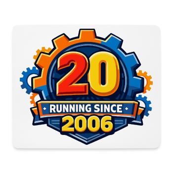 20 years of running since 2006 Gear - Mouse Pad (horizontal) - white - Front