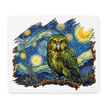 Kakapo-Nacht Neuseeland-Papagei Kakapo-Vogel Sternenklar - Mousepad (Querformat) - Weiß - Vorne