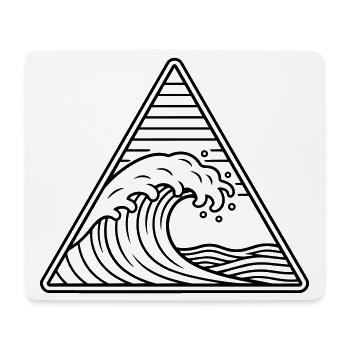 Meereswelle - Mousepad (Querformat) - Weiß - Vorne