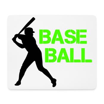 Baseball Neon Grunge Font - Mouse Pad (horizontal) - white - Front