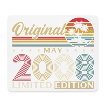 18th Birthday Gift Original May Vintage 2008 - Mouse Pad (horizontal) - white - Front