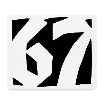 67 Minimal Streetwear Trend Design - Mouse Pad (horizontal) - white - Front
