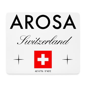 Arosa Suisse Coordonnées Souvenir de voyage - Tapis de souris (format paysage) - blanc - Devant
