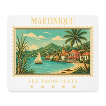 Martinique Les Trois-Îlets Vintage Reisemarke - Mousepad (Querformat) - Weiß - Vorne