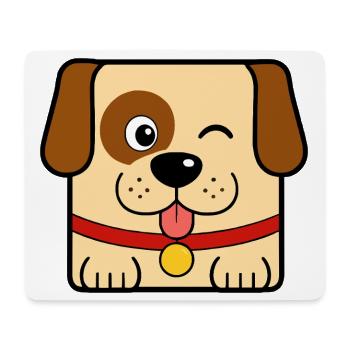 Chien - Tapis de souris (format paysage) - blanc - Devant