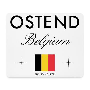 Ostende Belgique Coordonnées Souvenir de voyage - Tapis de souris (format paysage) - blanc - Devant