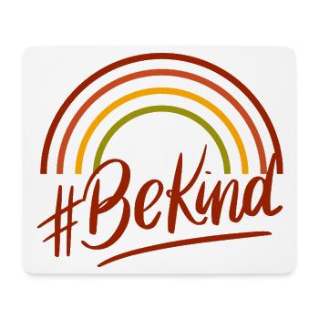 BeKind Rainbow Script Tee - Mousepad (Querformat) - Weiß - Vorne
