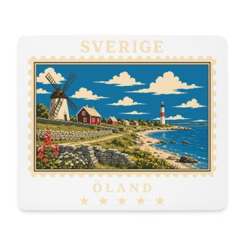 Schweden Öland Vintage Reisemarke - Mousepad (Querformat) - Weiß - Vorne