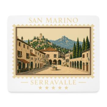San Marino Serravalle Vintage Reisemarke - Mousepad (Querformat) - Weiß - Vorne