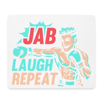 Jab Laugh Repeat Gloves Boxing Gloves - Mouse Pad (horizontal) - white - Front