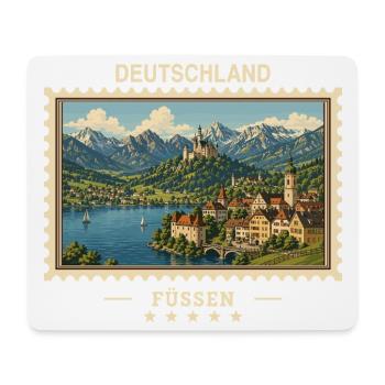 Deutschland Füssen Vintage Reisemarke - Mousepad (Querformat) - Weiß - Vorne