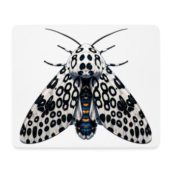 Giant Leopard Moth Hypercompe scribonia Anime - Mouse Pad (horizontal) - white - Front