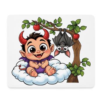 Teufelchen auf Wolke - Mousepad (Querformat) - Weiß - Vorne