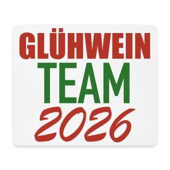 Glühwein Team 2026 - Mousepad (Querformat) - Weiß - Vorne